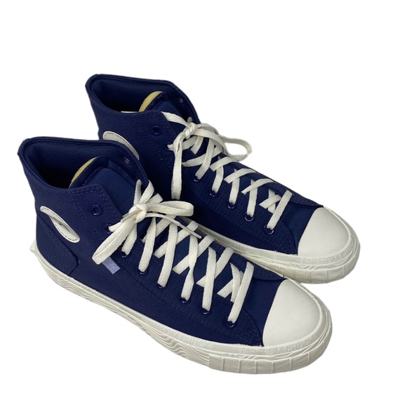 Converse Chuck Taylor High Canvas Navy White Sneakers Skate Men's Custom A04529C - Picture 3 of 9